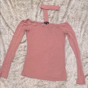 Long sleeve off the shoulder shirt